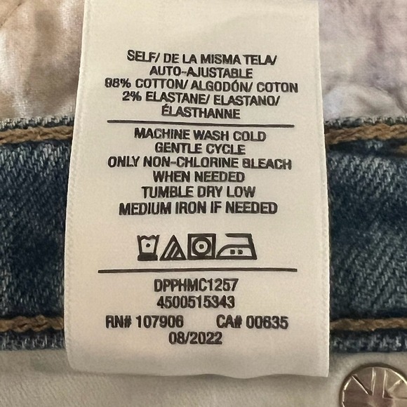 HUDSON‎ HARLOW ULTRA HIGH RISE CIGARETTE PETITE JEANS IN HARMONIC NWT WOMEN'S 24 - Picture 12 of 16